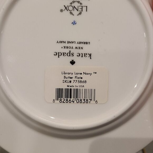 NWT Kate Spade Library Lane Butter Plates - Picture 5 of 7